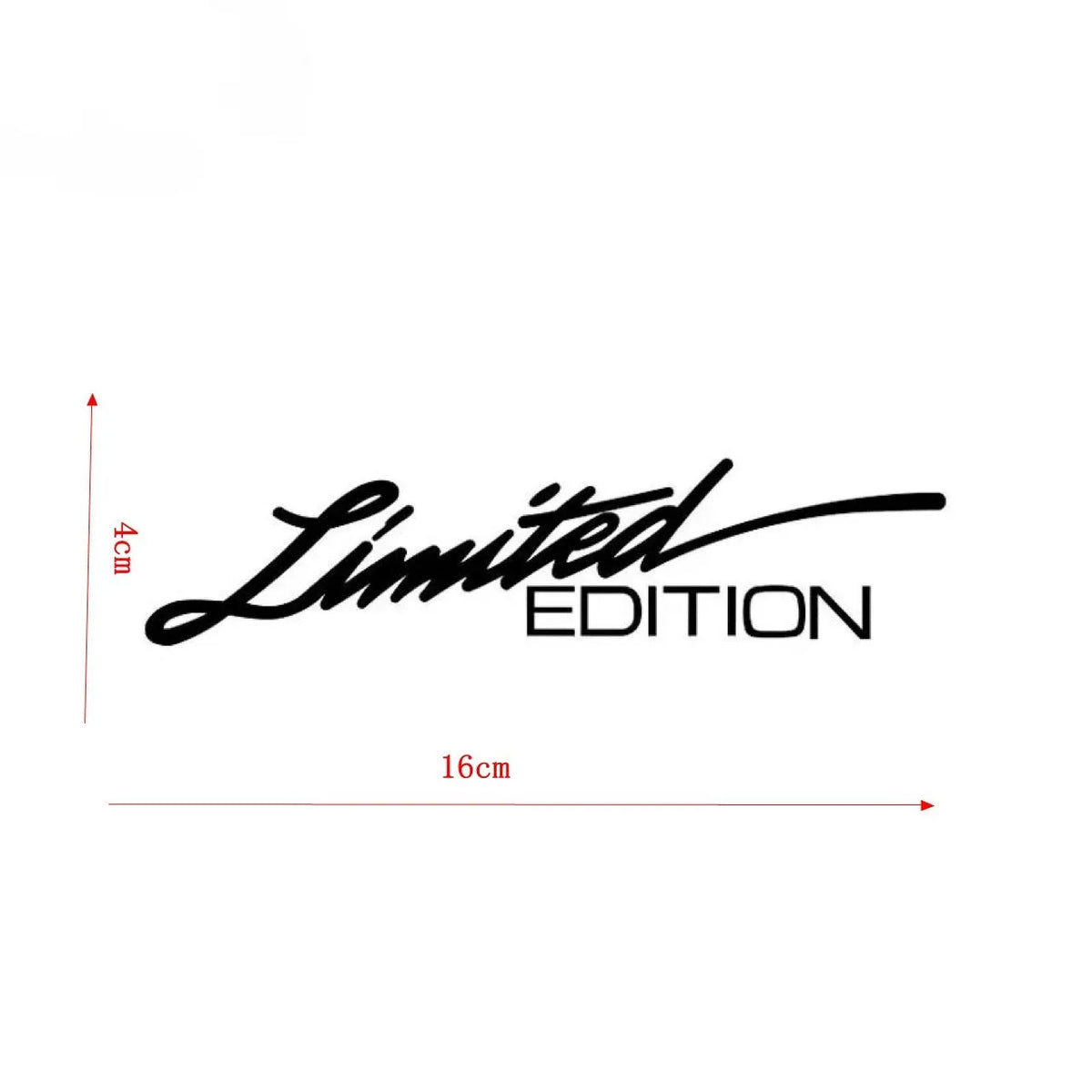 Black laser reflective text-style car sticker on vehicle window