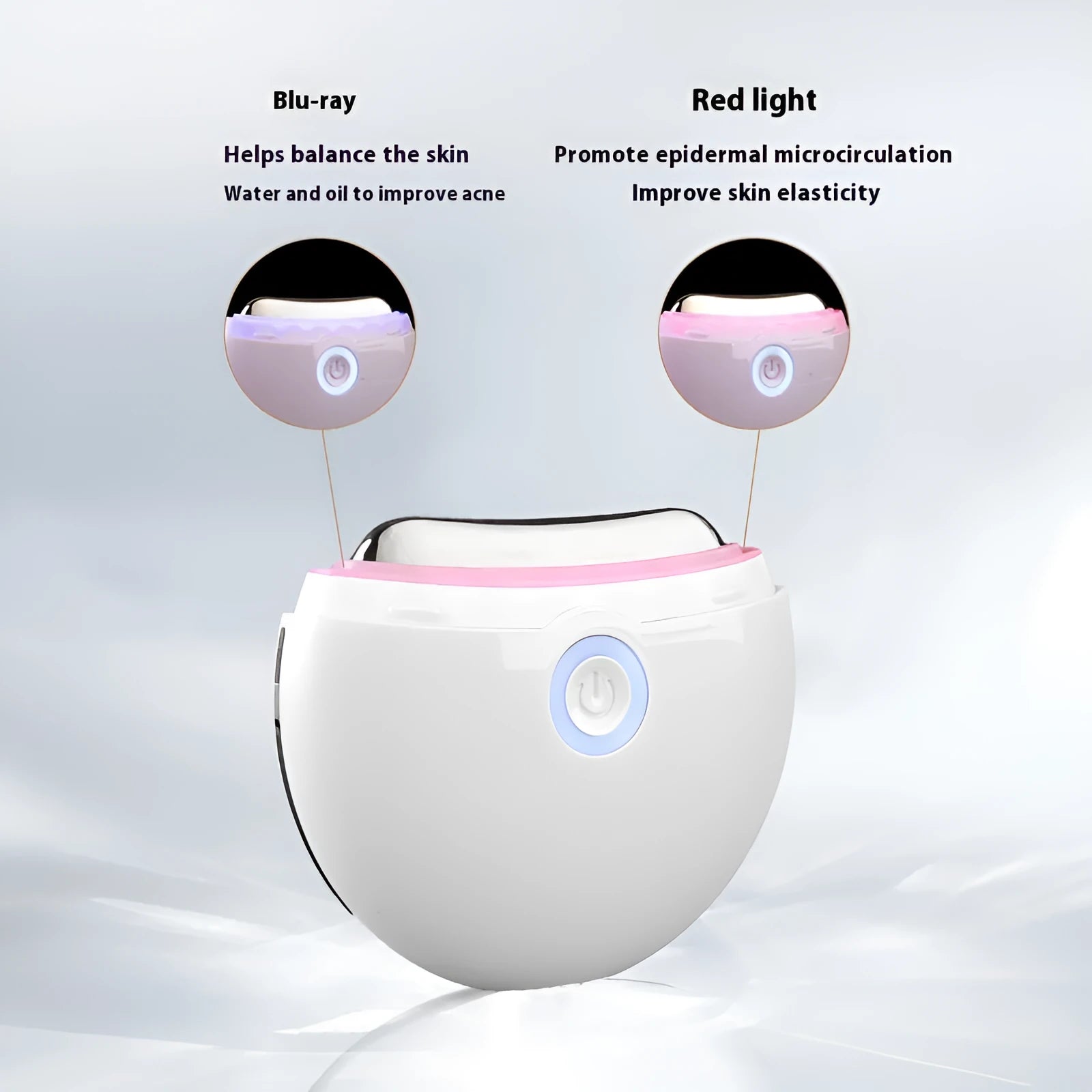 French pattern household electric scraping and IPL beauty device with colour light display.