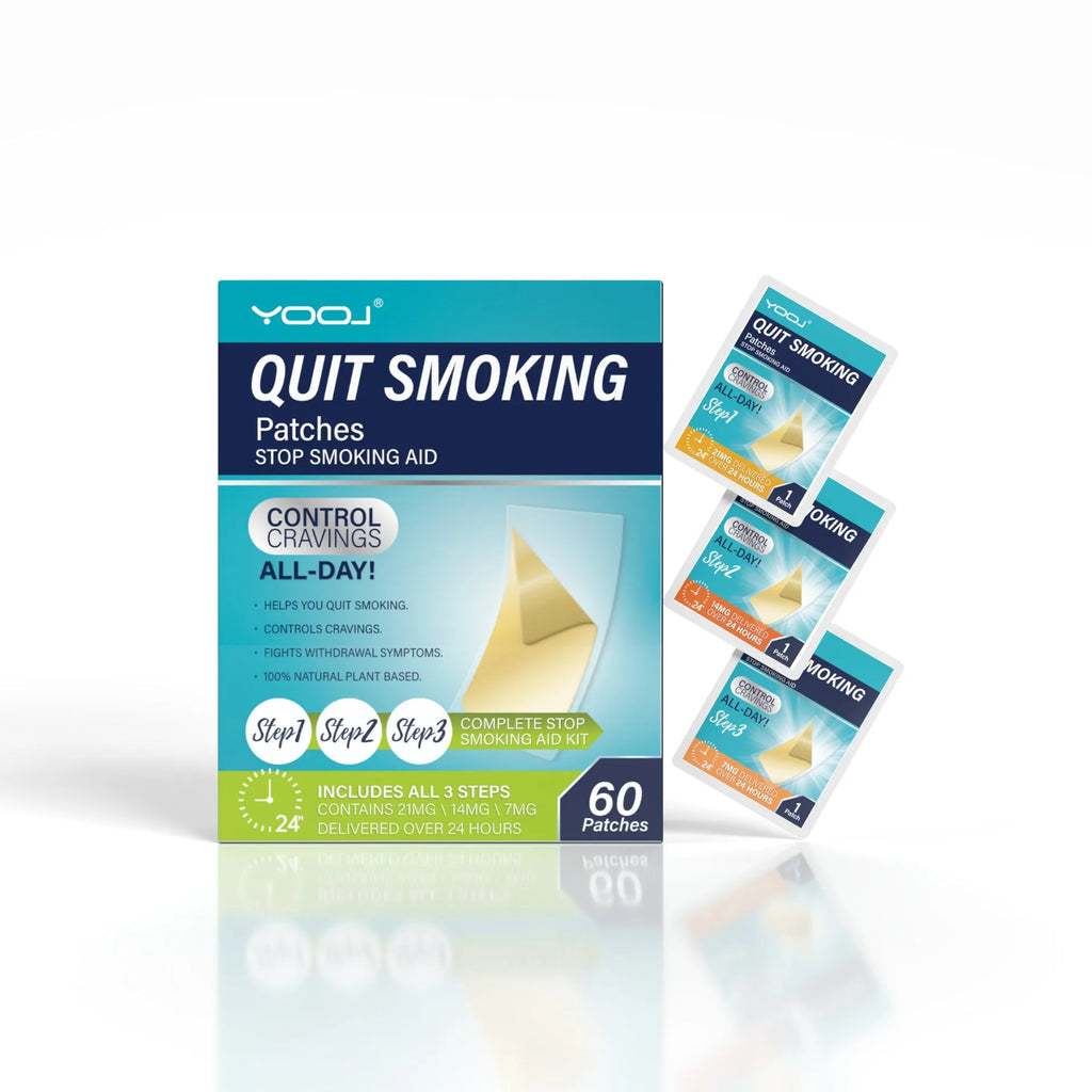 30 piece plant extract nicotine patches in box for smoking cessation