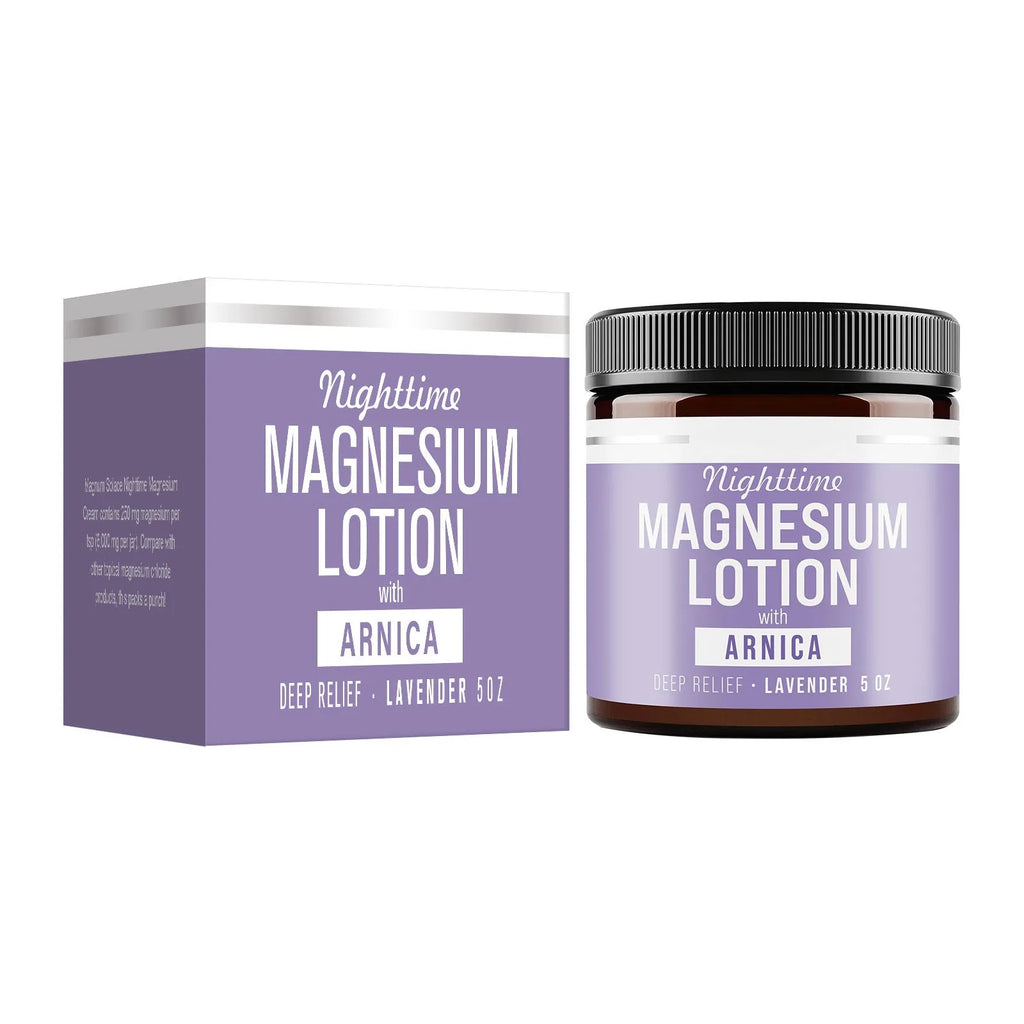 150ml pot of magnesium body butter cream with shea butter and arnica for moisturising skin.