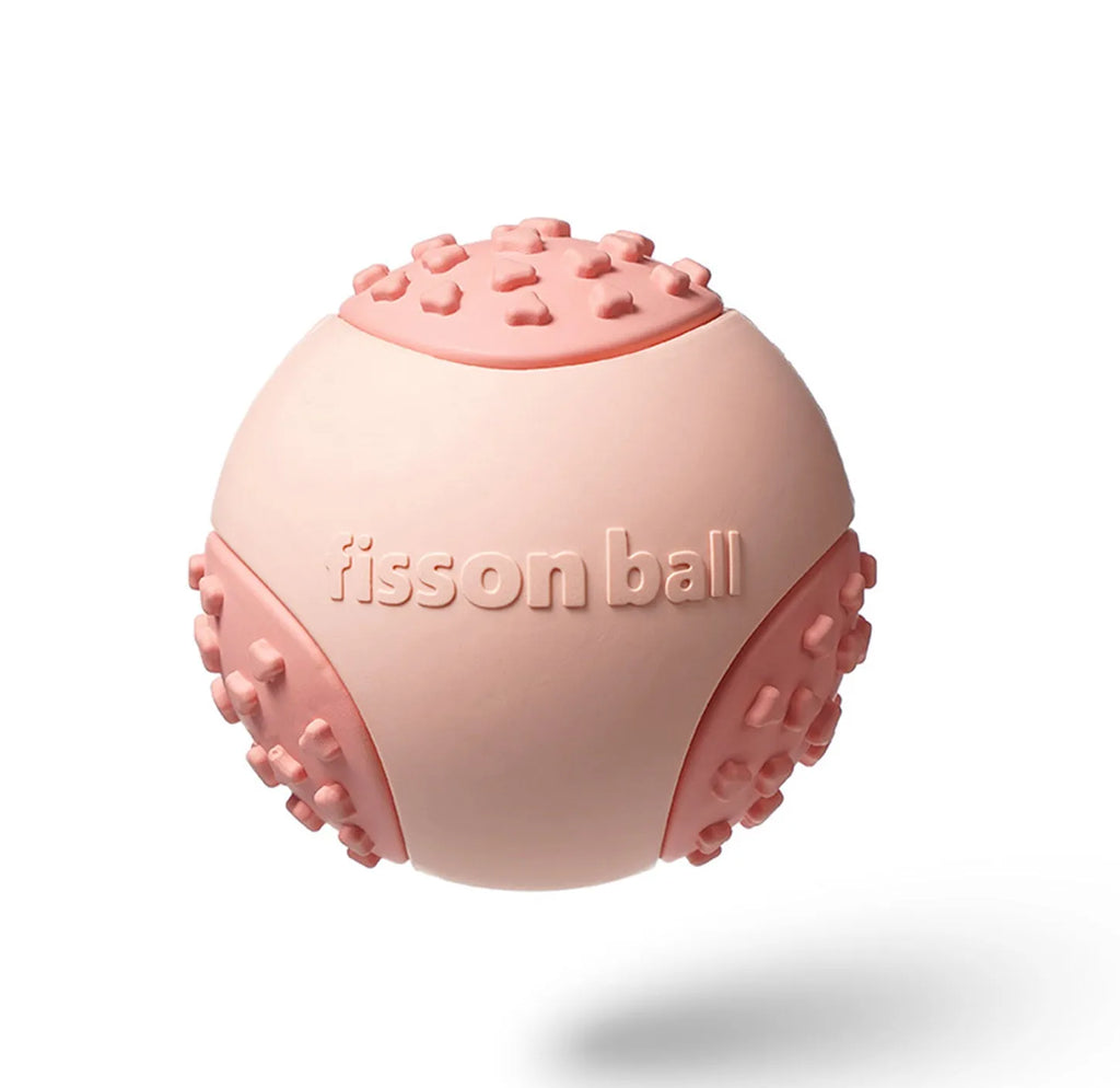 Green rolling ball dog toy with 64mm diameter for small medium dogs