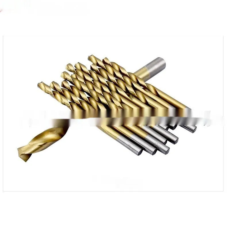 50PC twist drill set with 1-3mm high-speed steel titanium plated bits for woodworking