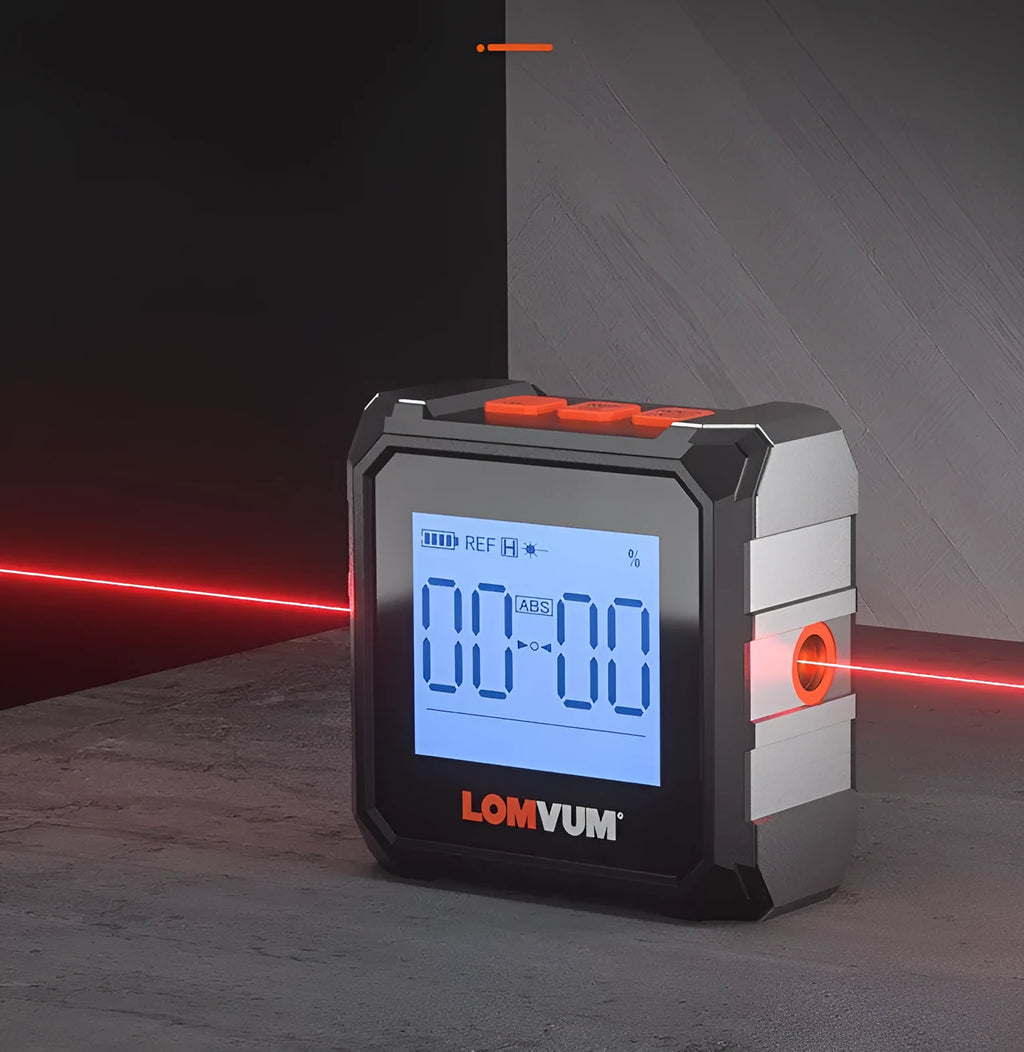 Digital laser infrared tape measure tool with alloy casing and LCD display for woodworking and construction measurement