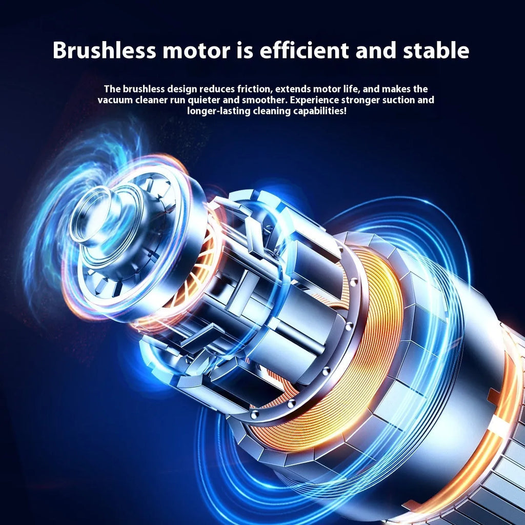 Handheld cordless pet hair vacuum cleaner with floor brush and nozzle attachments in Universal colour.