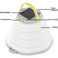 White camping lamp with single-key switch for tent lighting and outdoor use