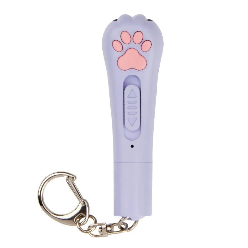 Infrared pet toy with laser patterns and teasing stick for cat entertainment