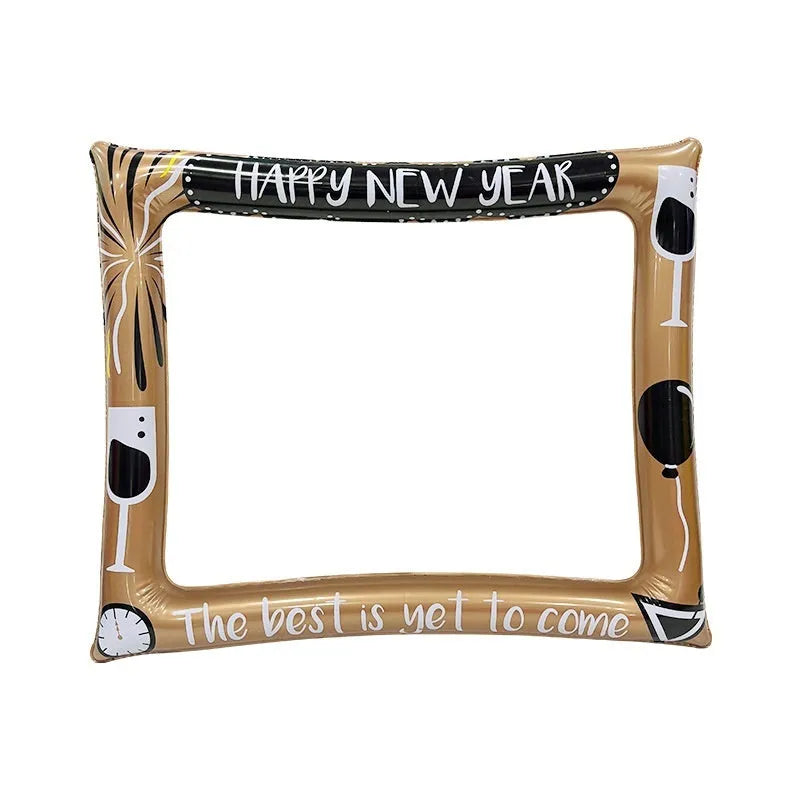 Christmas inflatable photo frame PVC material seasonal decoration for photography and interactive toys