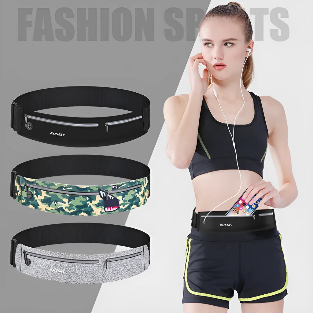 8-inch waterproof waist bag in camouflage crocodile colour for outdoor sports