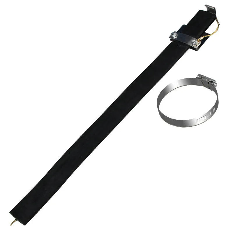 Black rubber car electrostatic belt with copper wire grounding chain, 370mm length for SUV and saloon vehicles