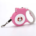 Retractable pet dog rope with light automatic traction belt, 5 metre lead in blue, black or pink