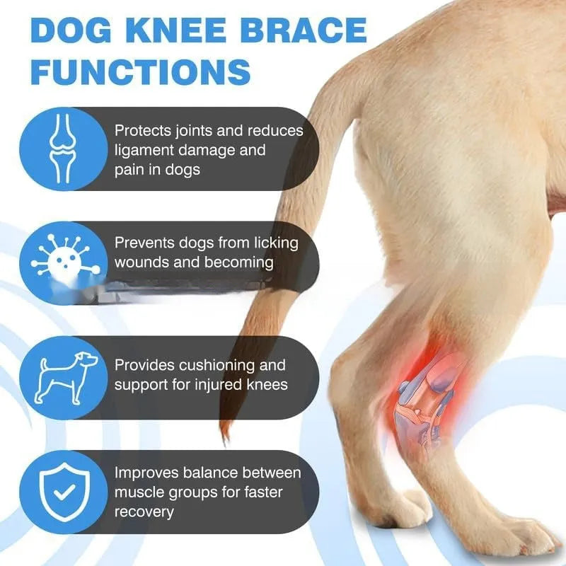 Black polyester dog leg guard for ACL rehabilitation and joint dislocation protection