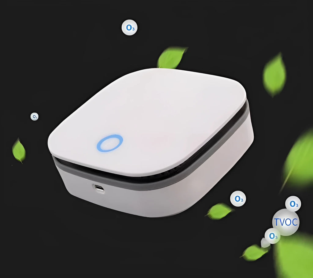 White USB car air purifier with negative ion technology for spaces under 10 square metres