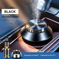 Black metal car perfume diffuser with butterfly design and USB cable