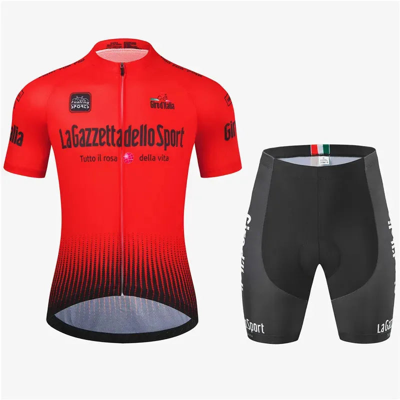 Cycling clothing suit in quick-dry polyester fabric for summer cycling and running activities