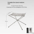 Silver stainless steel barbecue grill with removable cooking net, shown in a medium or large size for outdoor use.