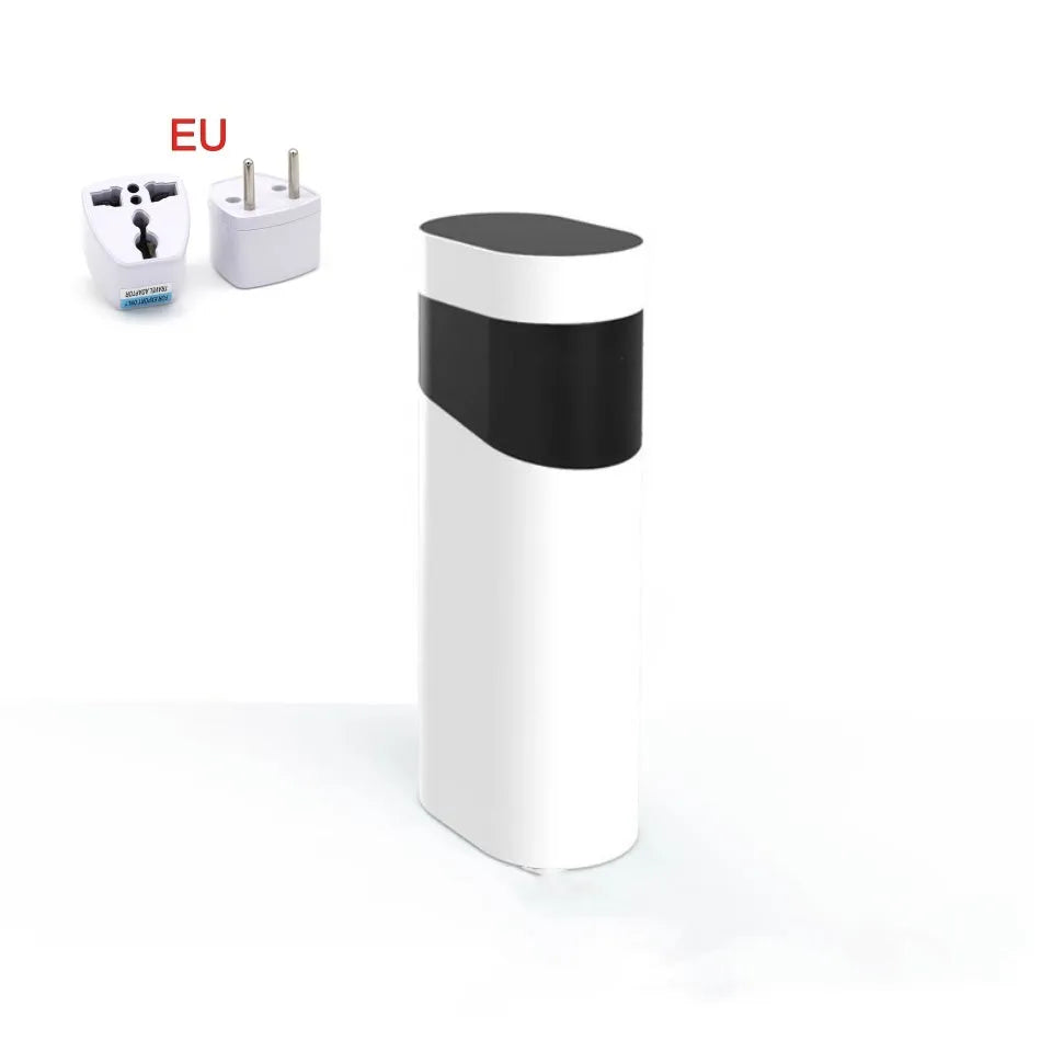 Small black or green desktop instant water dispenser with digital display and nano heating film.