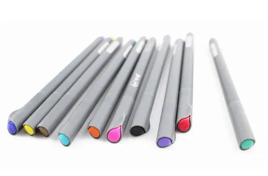 10 hook line pens with 0.38mm needle tips for technical drawing work