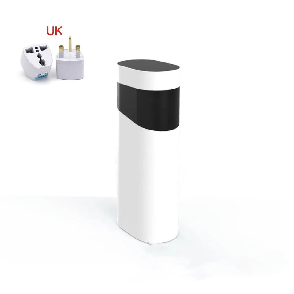 Small black or green desktop instant water dispenser with digital display and nano heating film.