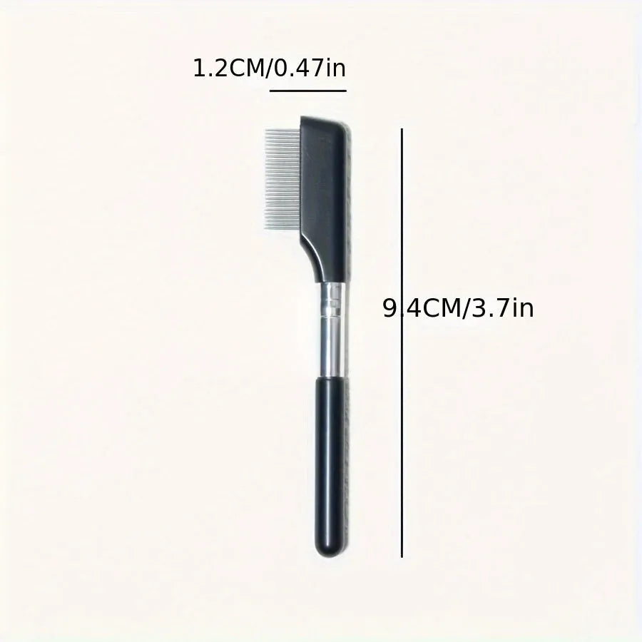 Black pet grooming brush with soft tear stain remover comb for dogs and cats ambidextrous design