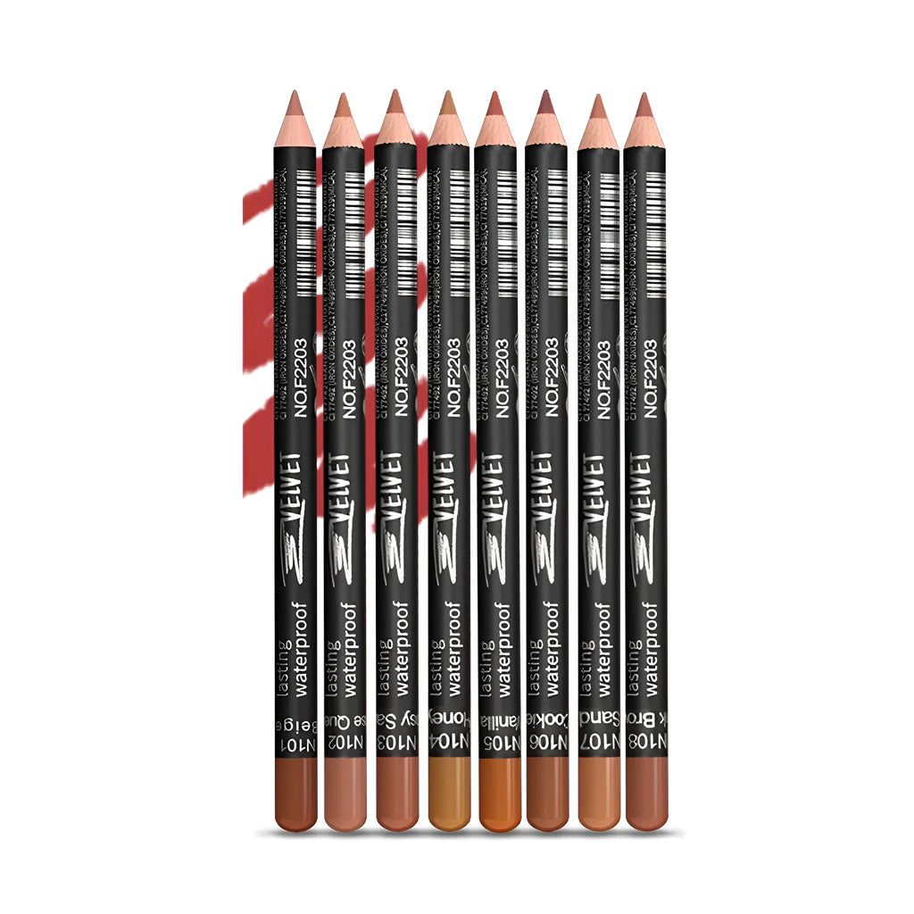 Matte rich wood body lip liner pencil in various shades for 24 hour no stain wear