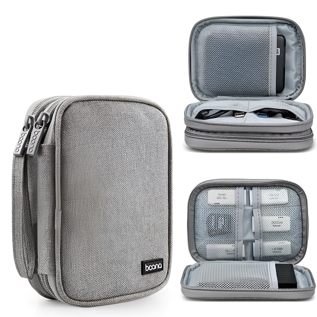 Oxford cloth 2.5-inch mobile hard disk protective cover in grey and black colour options