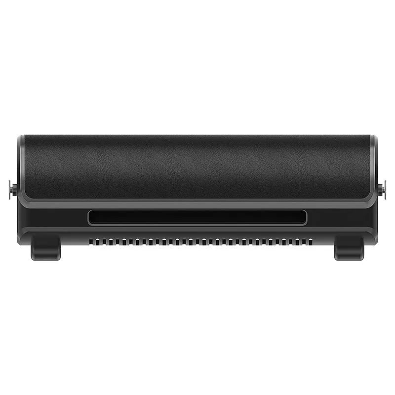 USB-powered black car-mounted rear seat fan with 1.5 metre cable on vehicle parcel shelf