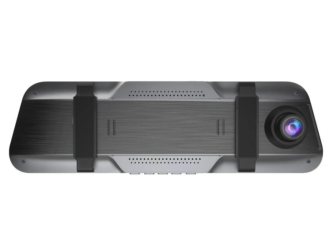 10-inch touch screen car driving recorder mounted on rearview mirror with wide-angle lens