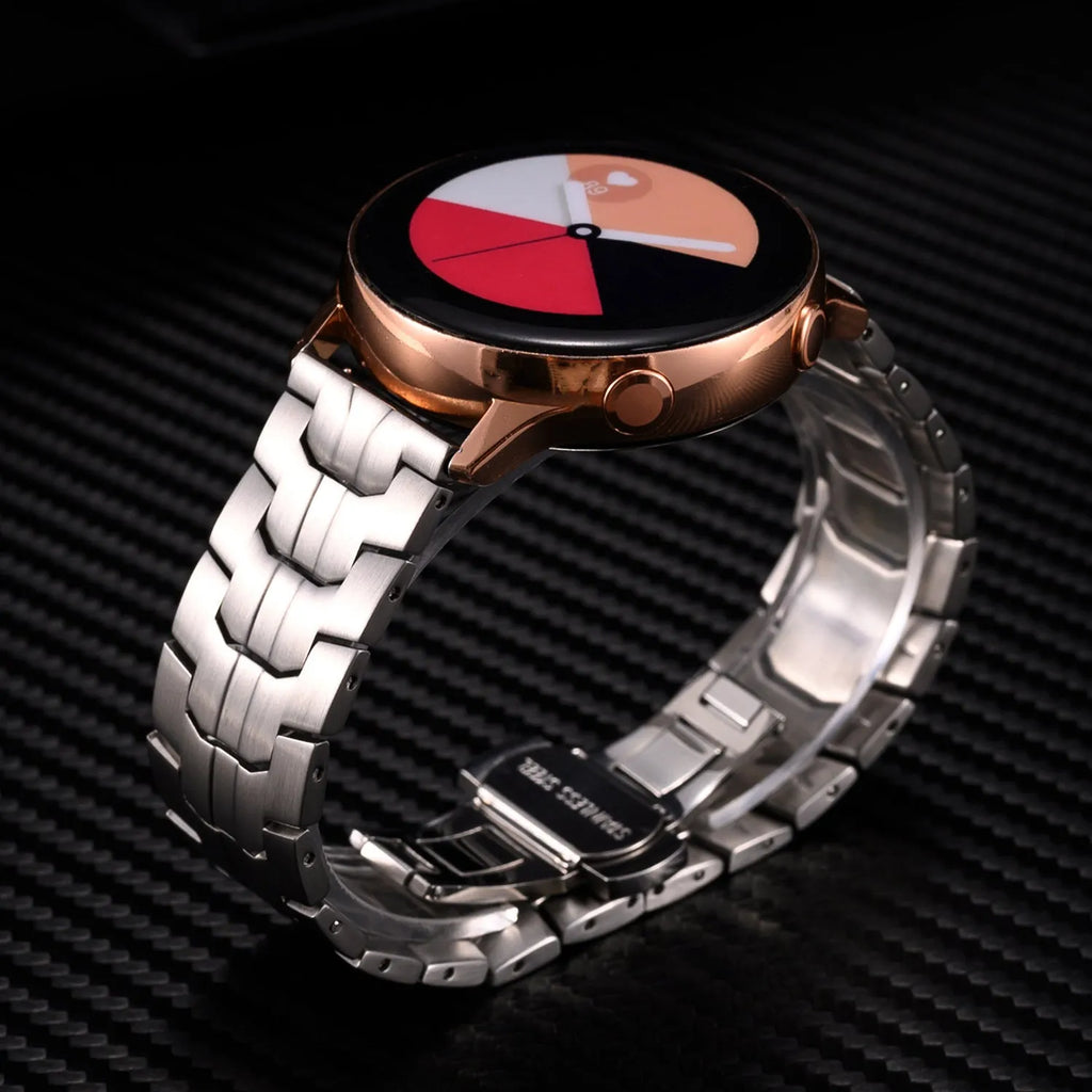 Stainless steel watch band for Samsung Galaxy Watch 7, 6, 5 in silver, black, blue and other colour options