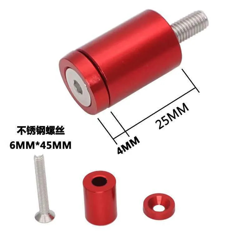 Aluminium car engine cover pad height spacer kit with screws, nuts, washers in red, blue, black colours