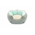 Octagonal pet bed with removable mats in blue colour for cats and small dogs