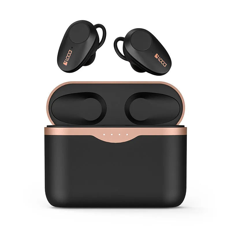 Black wireless bluetooth headset with charging stand featuring ANC and type-C wireless charging capabilities