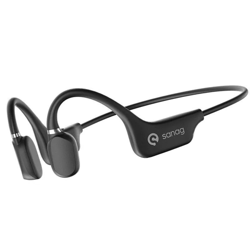 Bone conduction Bluetooth sports headset in hanging neck design, shown in one of six available colours.