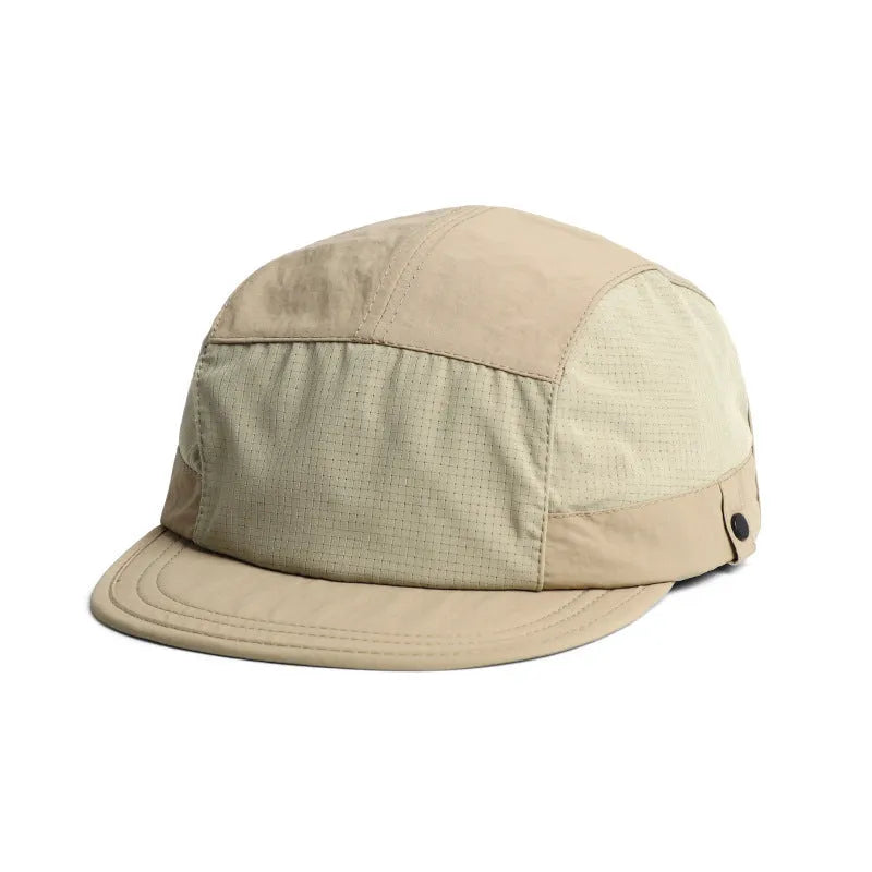 Breathable polyester dome tongue cap in army green with quick-drying sunshade function size M