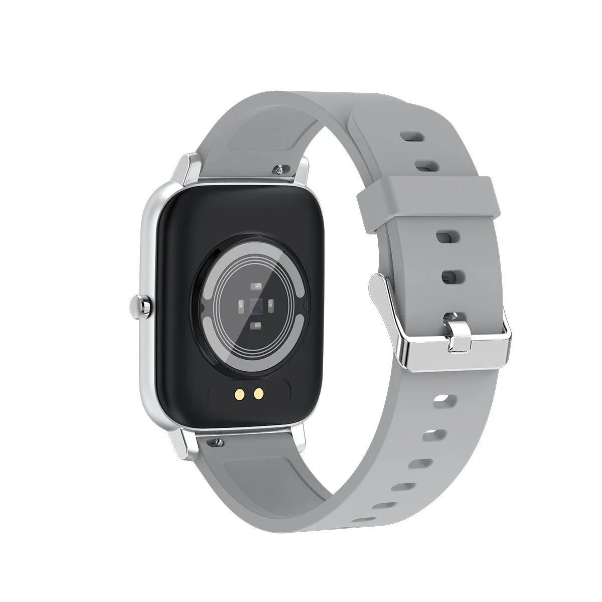 H80 Fashion Sports Smart Watch in black on wrist, showing ECG and blood oxygen monitoring on screen.