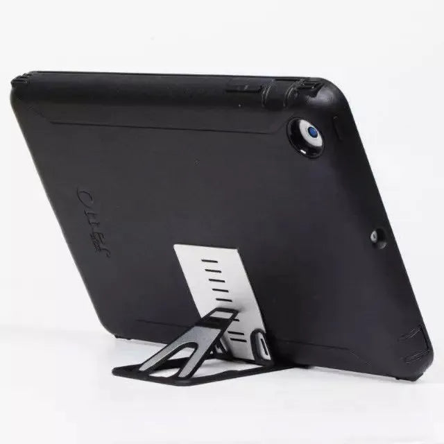 Black card phone holder, lazy bracket desk stand, 8.5cm by 5cm, universal phone fit