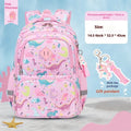 Children's waterproof school backpack in Oxford cloth with curved shoulder straps and spine protection feature