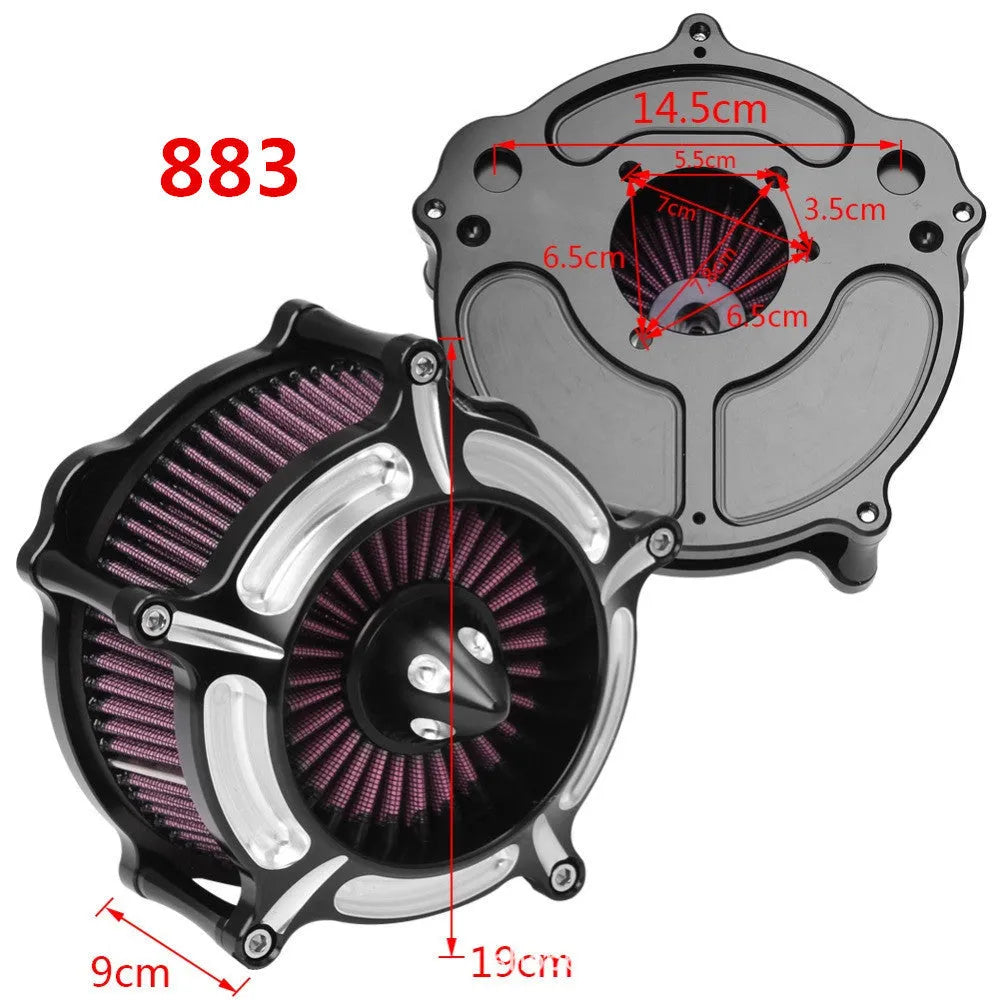 Aluminium alloy motorcycle air filter for Harley Davidson 883 and Big Glide models