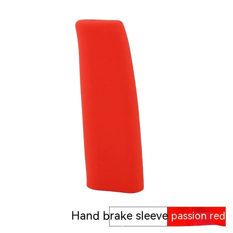 Silicone handbrake sleeve in five colours – black, grey, beige, red and blue – for universal vehicle fit