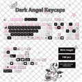 Sublimation printed cute cartoon pig party themed mechanical keyboard keycap set in various colours.