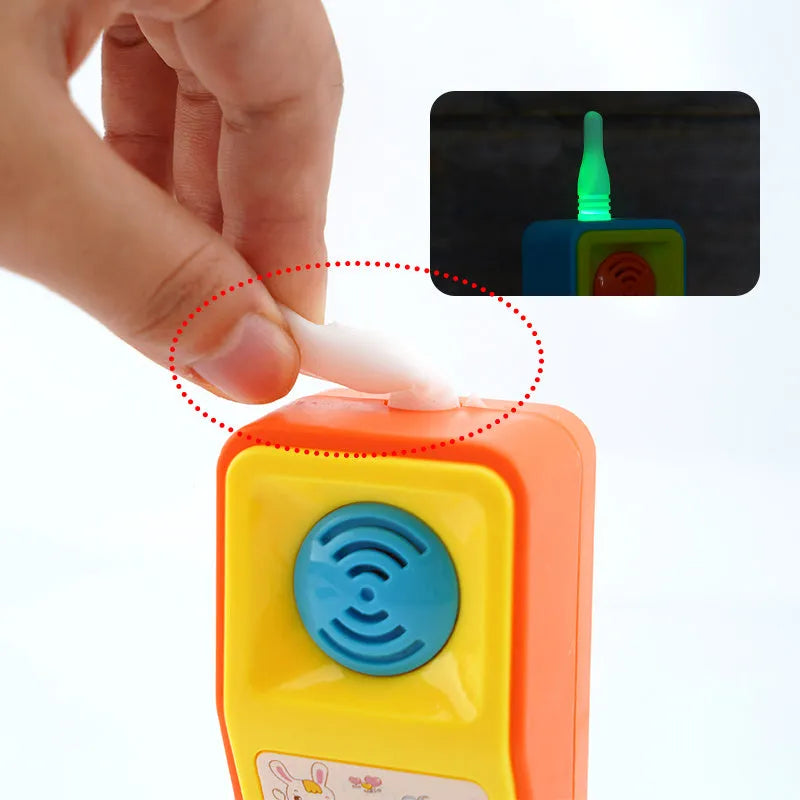 Electric children's educational toy with sound, light and cartoon animal designs for age 3+