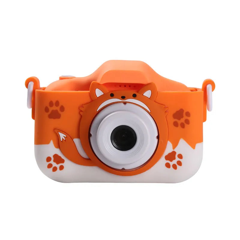HD cartoon children's digital camera in blue with photo sticker and video functions