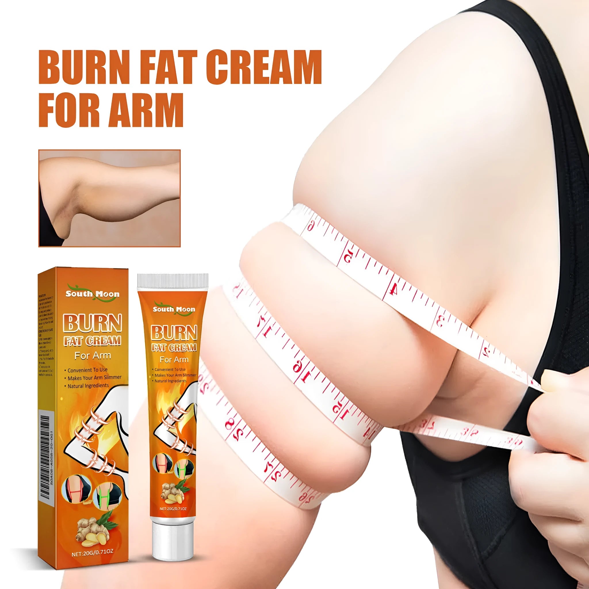 20g tube of body care cream with Sophora flavescens and ginger for arm massage