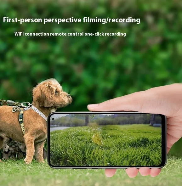 Black WiFi camera neckband recorder with compact design for hands-free 1080P recording