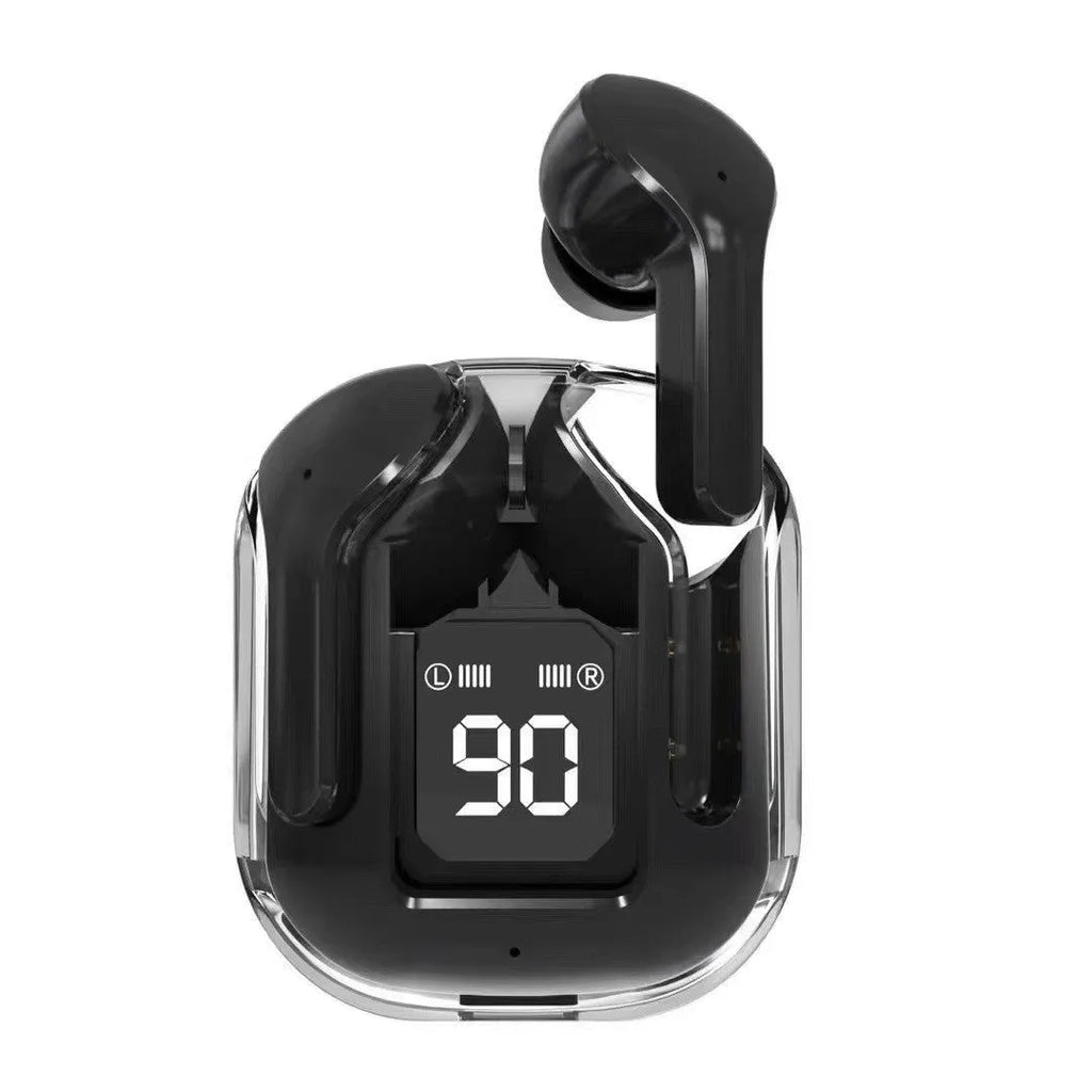 Transparent space capsule case true wireless Bluetooth headphones in multiple colours