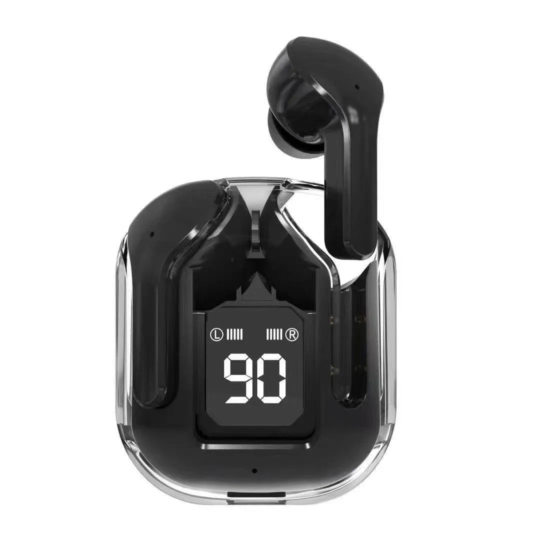 Transparent space capsule case true wireless Bluetooth headphones in multiple colours