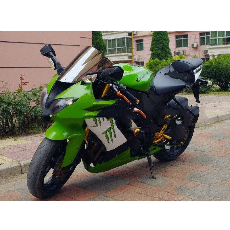 Kawasaki motorcycle windscreen replacement part in blue and brown tint options for ZX-6R and ZX-10R models