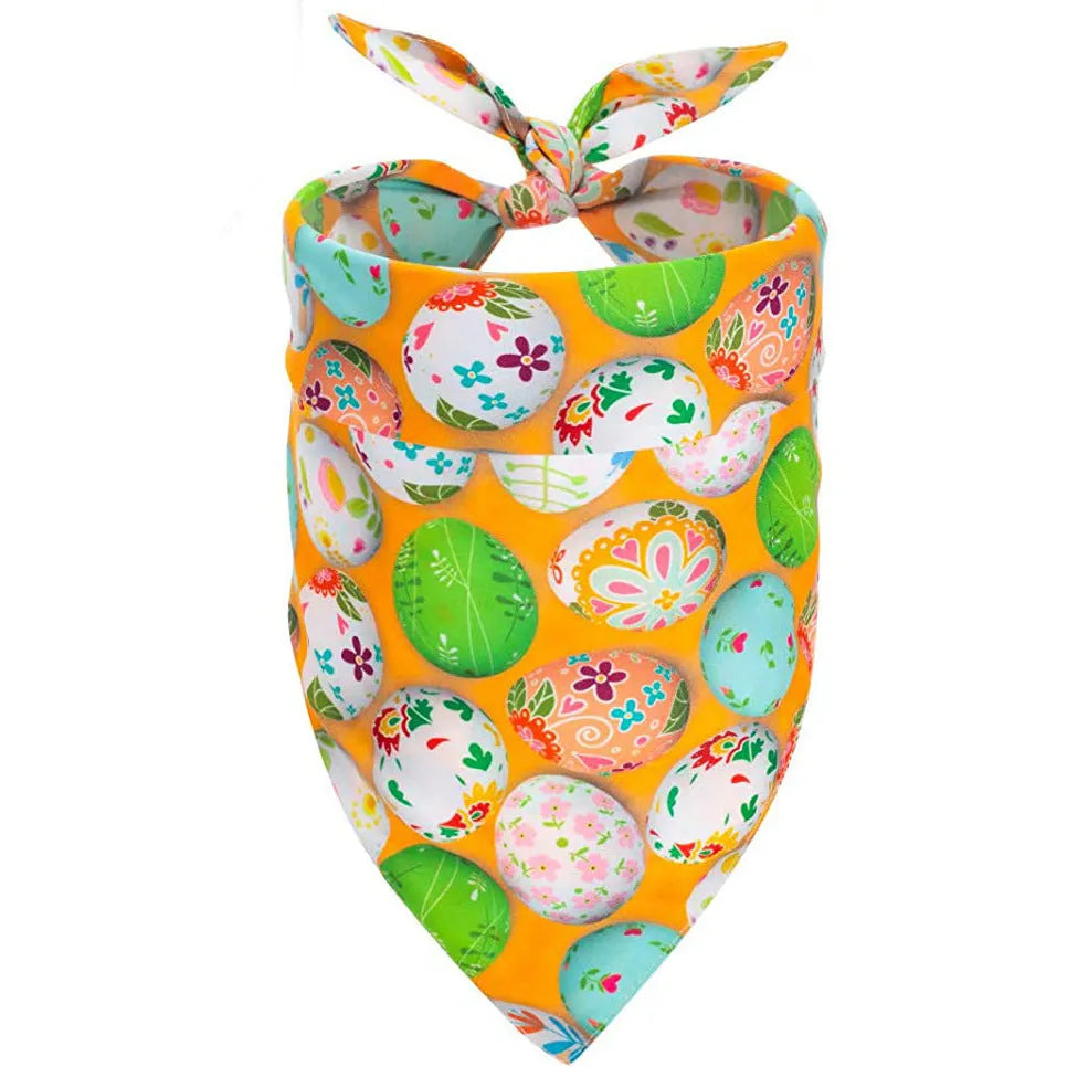 Easter pet decor kit with two 16cm rope carrots, a 68x46x46cm triangle towel, and a 27cm x 13cm hair hoop