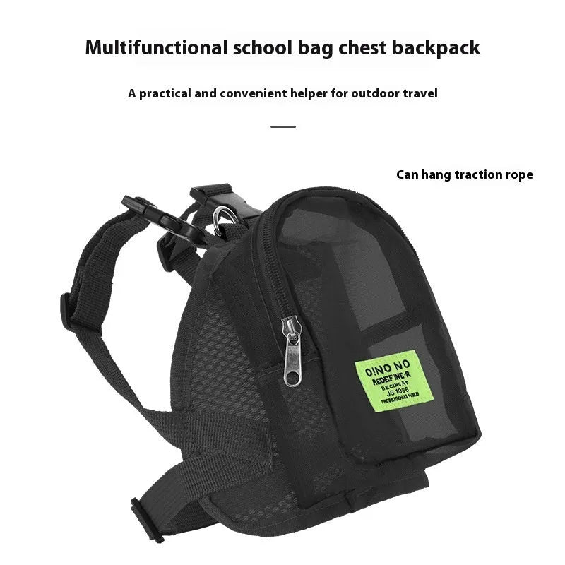 Breathable polyester dog backpack for pet carrying in four colour options