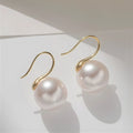C-shaped earrings with 925 silver ear piercing, mother-of-pearl mosaic, 12mm or 14mm pink, colourful, or white beads