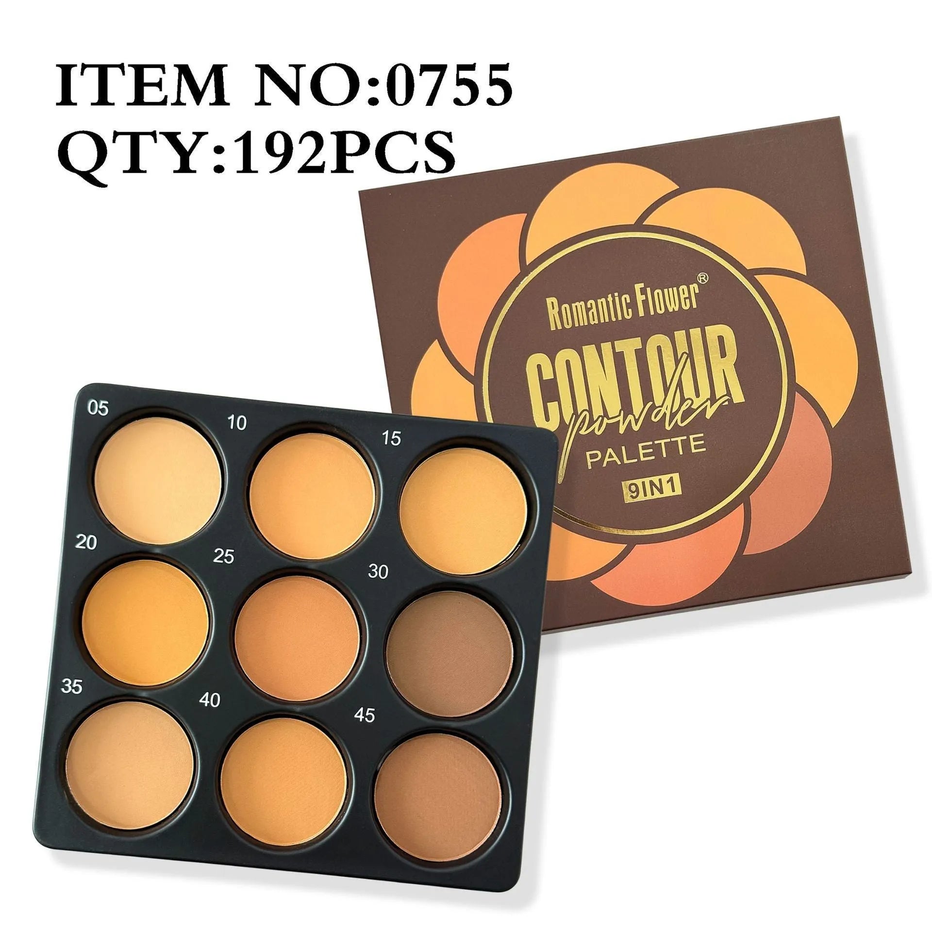 Dark matte makeup palette with nine waterproof colours for punk, INS and national fashion styles